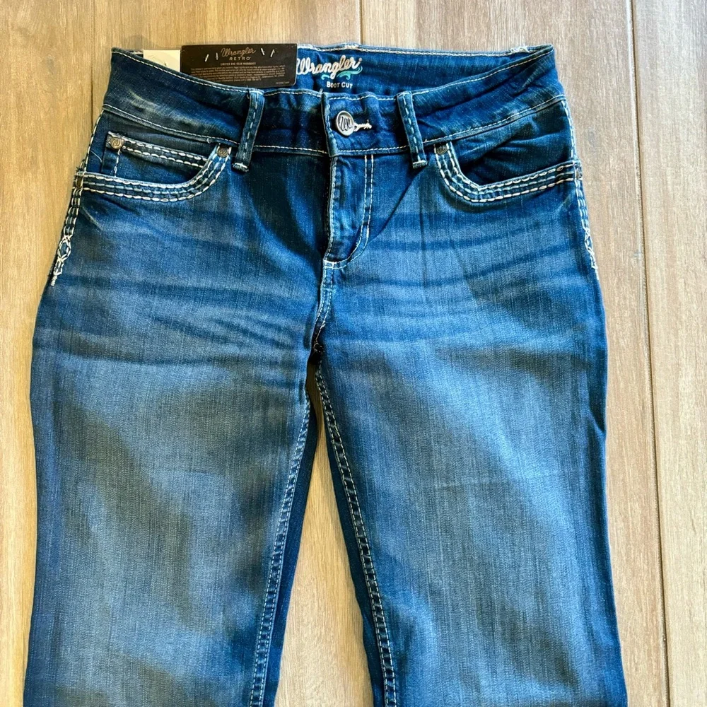 Wrangler Retro Sadie Low Rise Boot Cut Size 7/8 - Picture 6 of 8